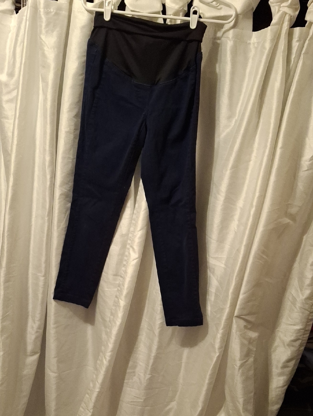 LOFT Black Leggings with Fold-Over Waistband